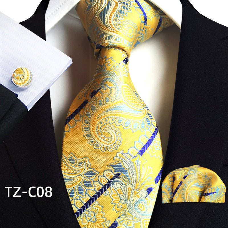 Men's Tie Pocket Towel Cuffs Three Piece Suit
