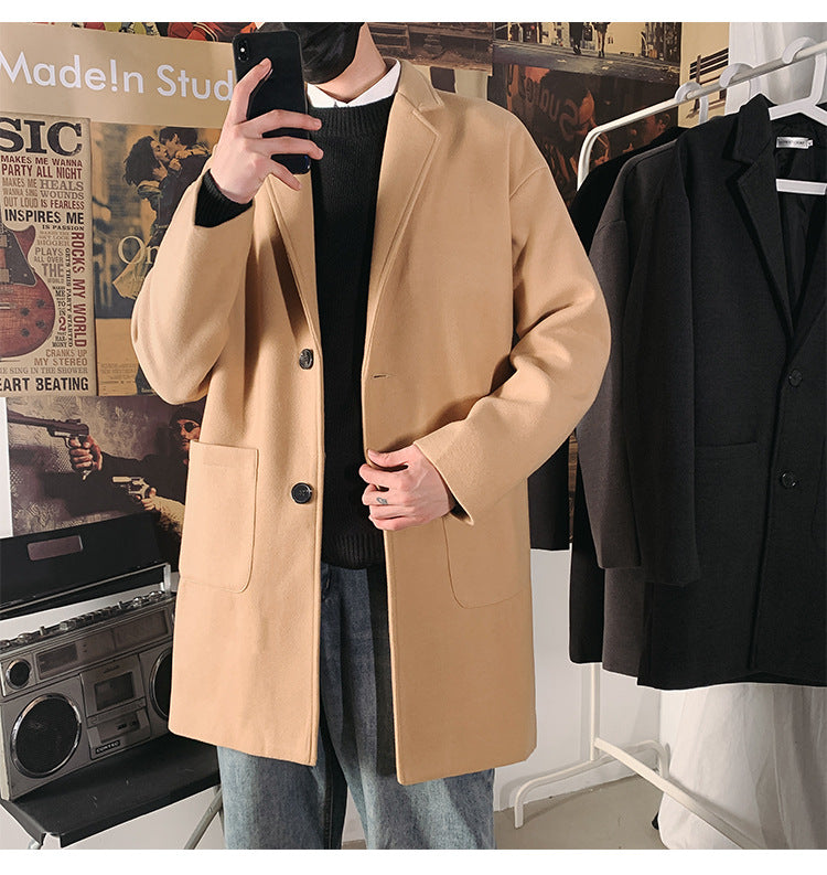 Mid-length Coat Men's Slim