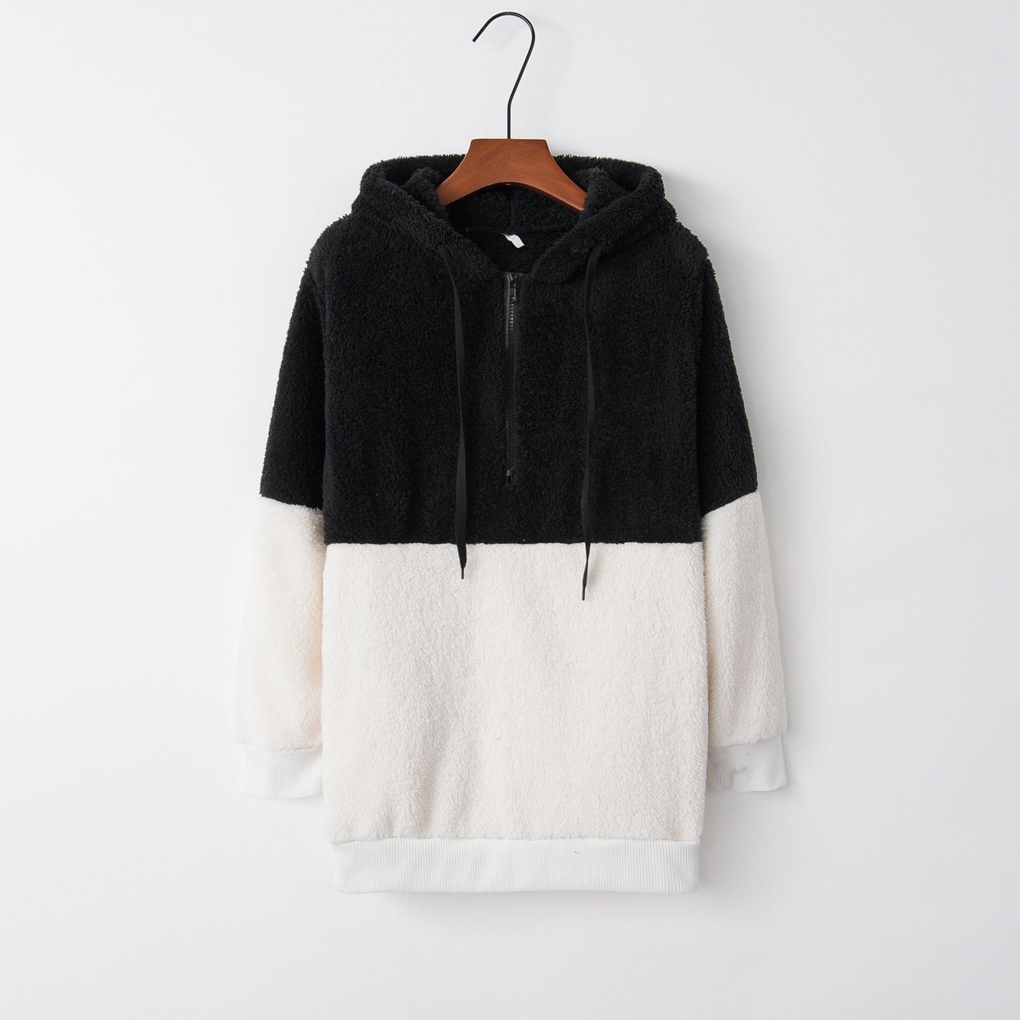 Women's Casual Round Neck Rope Hooded