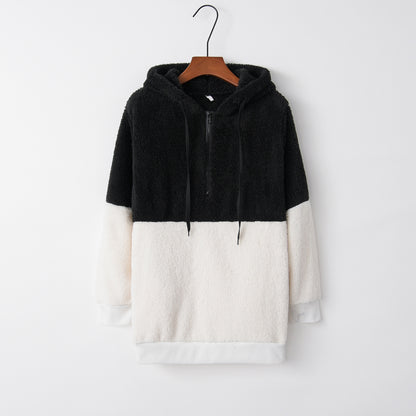 Women's Casual Round Neck Rope Hooded