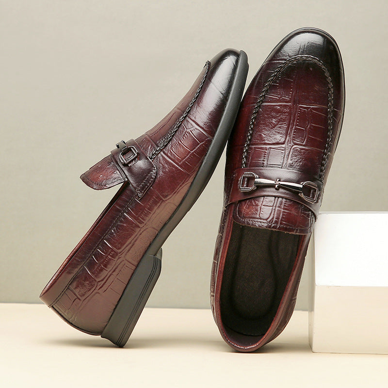Leather One-legged Loafers