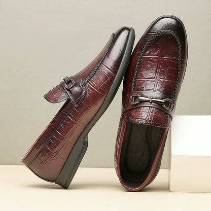 Leather One-legged Loafers