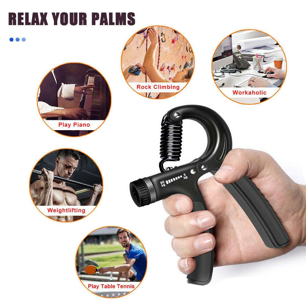 Hand Grip Adjustable Trainer Gripper Strengthener Gym