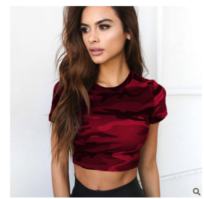 Short Cropped High Waist Short Sleeve