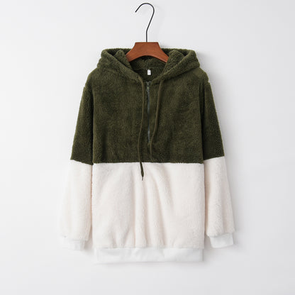 Women's Casual Round Neck Rope Hooded